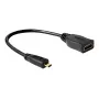 HDMI-kabel DeLOCK 65391 0,23m type A naar type D Zwart