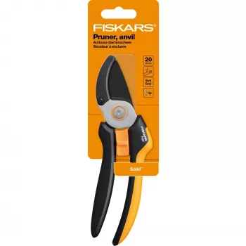 Fiskars Solid L P361 takkenschaar aambeeld zwart, oranje