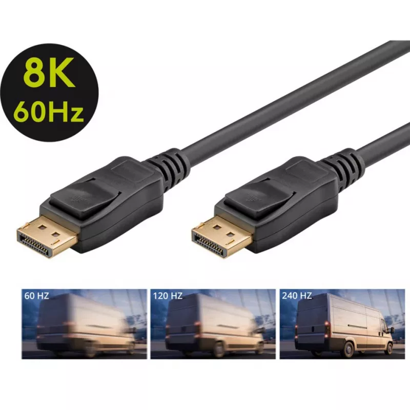 DisplayPort-kabel Goobay 74777 1 m zwart G-Sync FreeSync