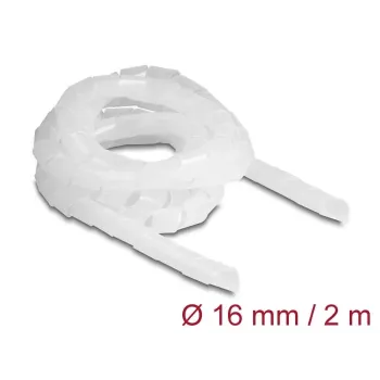 DeLOCK spiraalslang flexibel 2 m x 16 mm transparant polyethyleen