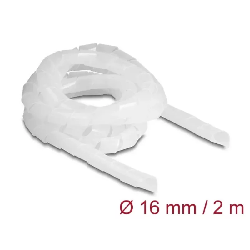 DeLOCK spiraalslang flexibel 2 m x 16 mm transparant polyethyleen