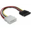 Stroomkabel SATA HDD DeLOCK B40160100 4-pins stekker recht 0,12 m