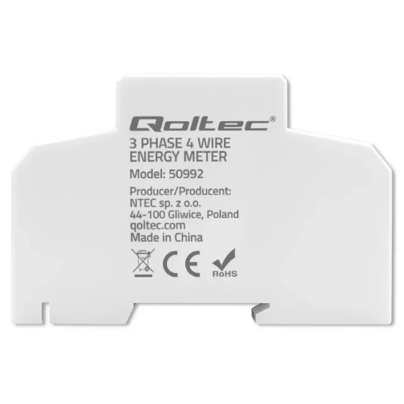 Driefasige elektronische meter QOLTEC 50992 400V 100A