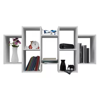 Zwevend plank Top e Shop BILBAO 7.0 BI – wandgemonteerde spaanplaat, wit