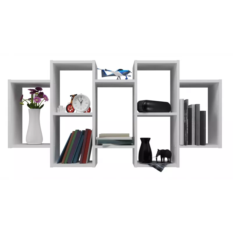 Zwevend plank Top e Shop BILBAO 7.0 BI – wandgemonteerde spaanplaat, wit