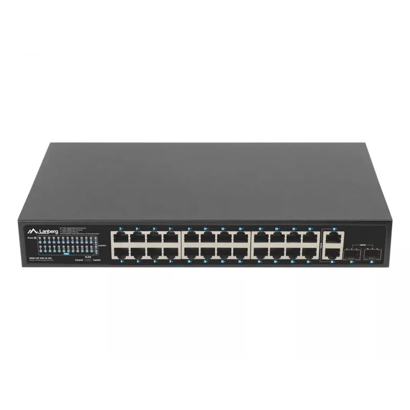 Unmanaged switch Lanberg RSGE-24P-2GE-2S-250 24 poorten rackmontage