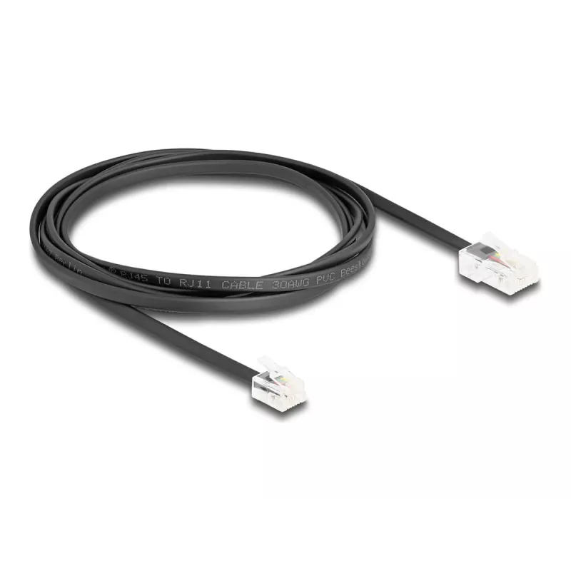 Telefoonkabel DeLOCK 88036 RJ45 naar RJ11 2 m zwart