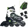 Inline-skates Muuwmi 682 verstelbare maat 33-36 groen/zwart met beschermingsset