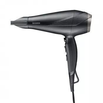 Haardroger SEVERIN HT0167 zwart/zilver, 1600 W, compact opvouwbaar design