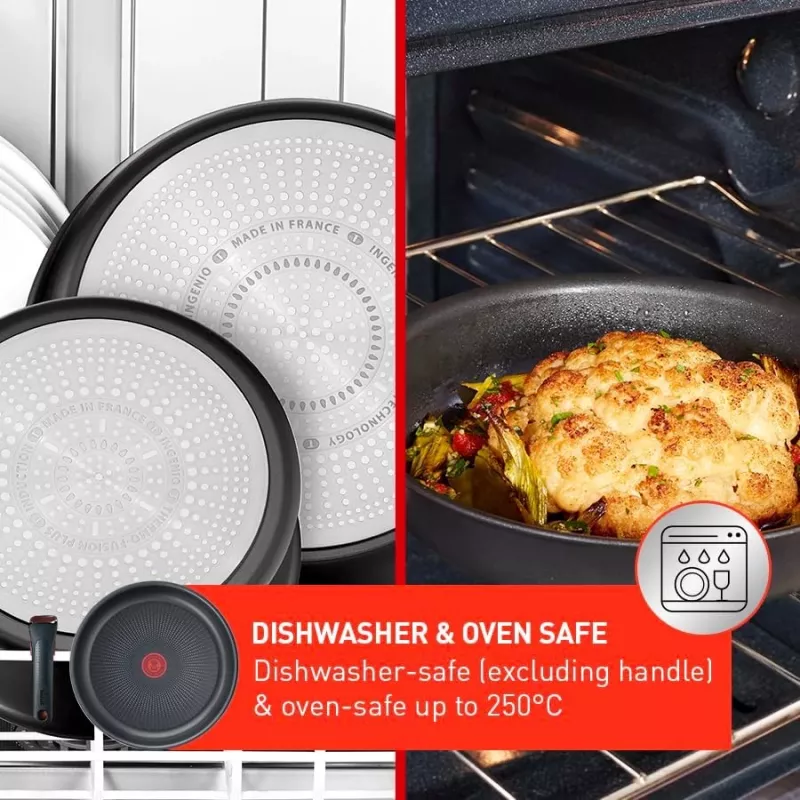 TEFAL Pannenset, 4-delig | L7649453 Ingenio Ultimate | 16/18/20 cm | aluminium | zwart