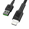 Lightning-naar-USB-A-kabel Green Cell KABGC12, 2 m, Lightning – USB A, zwart