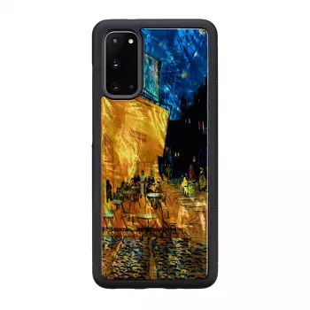 Hoes iKins voor Samsung Galaxy S20 – zwart, Caféterrasse-design