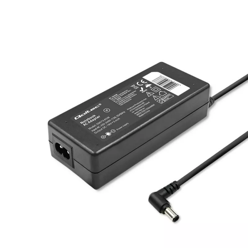 Laptopvoeding Qoltec Toshiba 65W 3,42A 19V 5,5x2,5 50073.65W