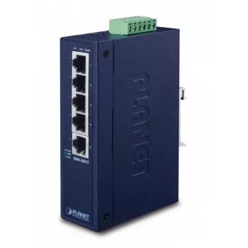 PLANET ISW-501T - Switch - 5 x 10/100 - DIN-railmontage, wandmontage