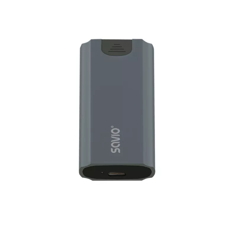 M.2 SSD-behuizing SAVIO AK-67 grijs, USB 10 Gbit/s, ondersteuning voor enkele M.2-schijven