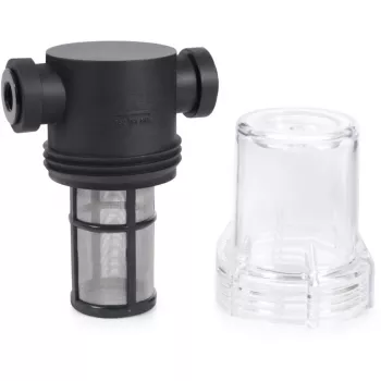 Alphacool ES Big Inline deeltjesfilter 2x G1/4 IG, zwart/transparant (29145)