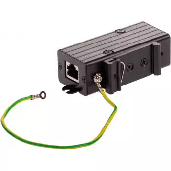Axis TU8001 Ethernet-overspanningsbeveiliging voor PoE-apparaten, wand-/DIN-railmontage, zwart