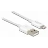 USB-datakabel en oplaadkabel DeLOCK 83000 voor iPhone iPad iPod wit 1 m
