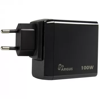 PD-oplader INTER-TECH PD-3100 100W USB-C zwart snelle voeding