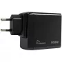 PD-oplader INTER-TECH PD-3100 100W USB-C zwart snelle voeding
