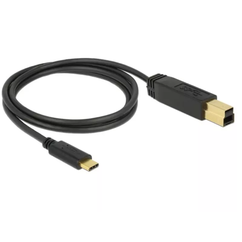 USB-kabel DeLOCK 83675 USB 3.2 Gen 2 1 m USB-C USB-B zwart