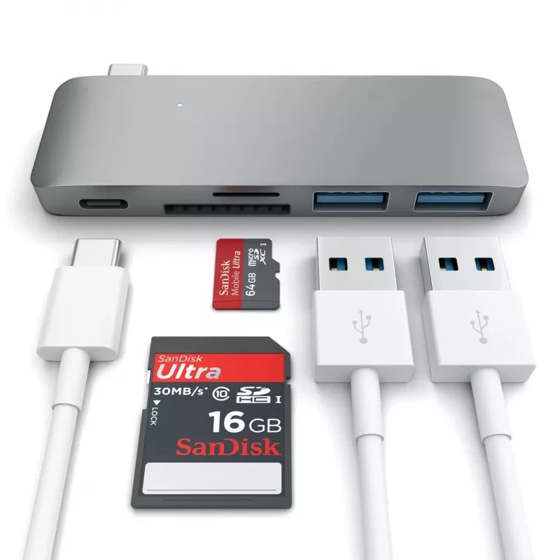 Satechi ST-TCUPM Type-C USB 3.0 3-in-1 combohub