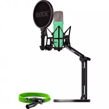 NT1 Signature +XLR-kabel+desktop-studioarm, microfoon lichtgroen, bundel