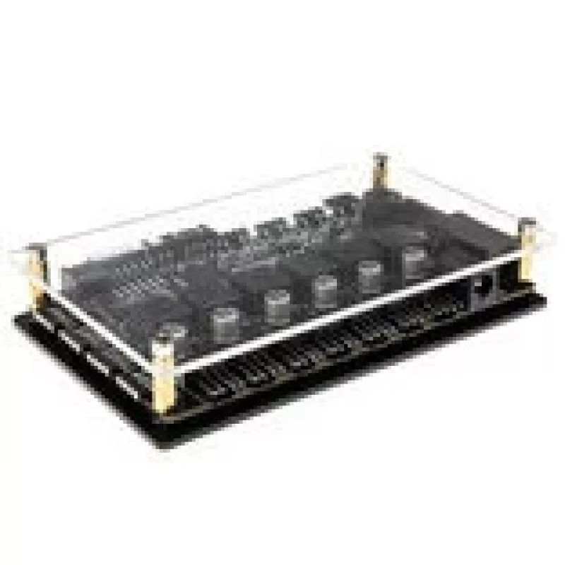 Lamptron auto-controller CT630 PWM ARGB — compacte PWM-ARGB-ventilator/controller, zwart