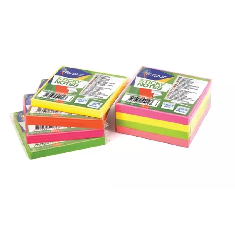 Plaknotities Forpus, neon, 75x75 mm, groen (1x80)