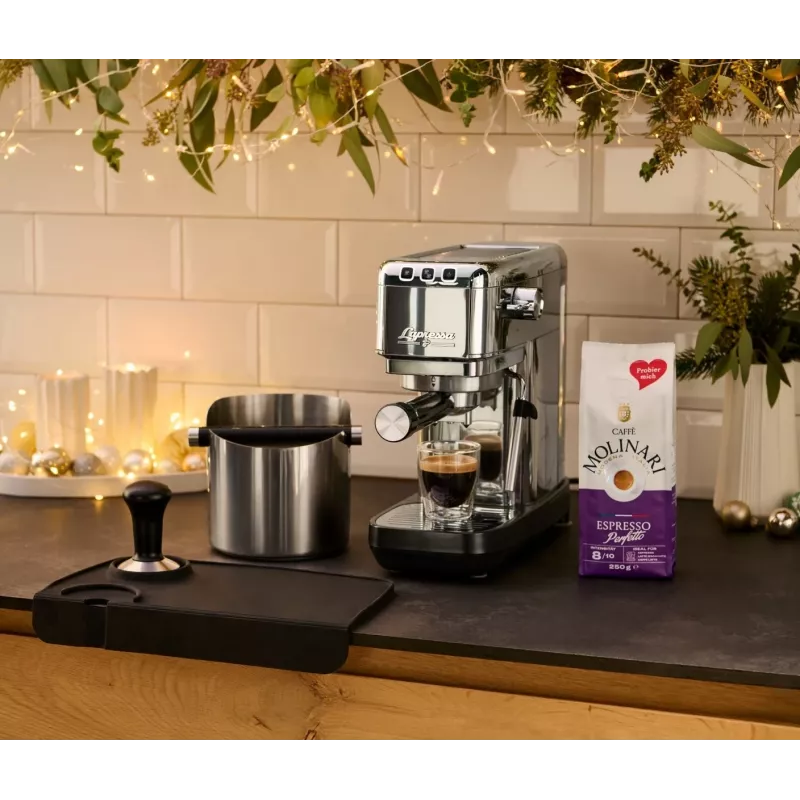 Druk-koffiemachine Lapressa roestvrij staal