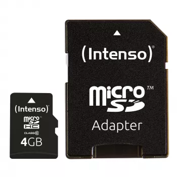 GEHEUGEN MICRO SDHC 4GB C10/W/ADAPTER 3413450 INTENSO