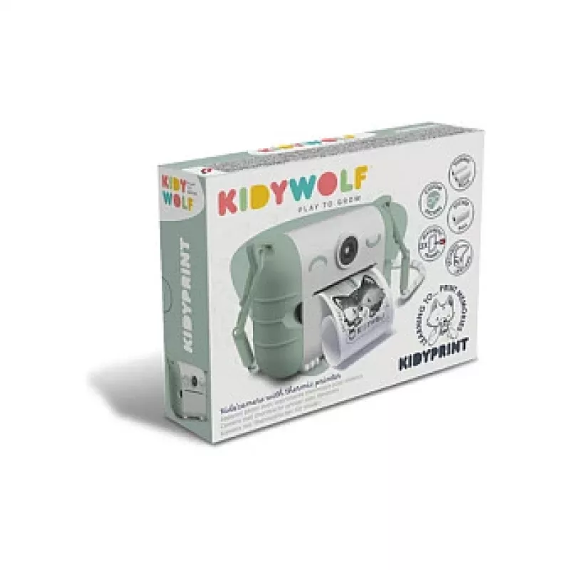Kinderdigitale camera KIDYWOLF Kidyprint groen wit