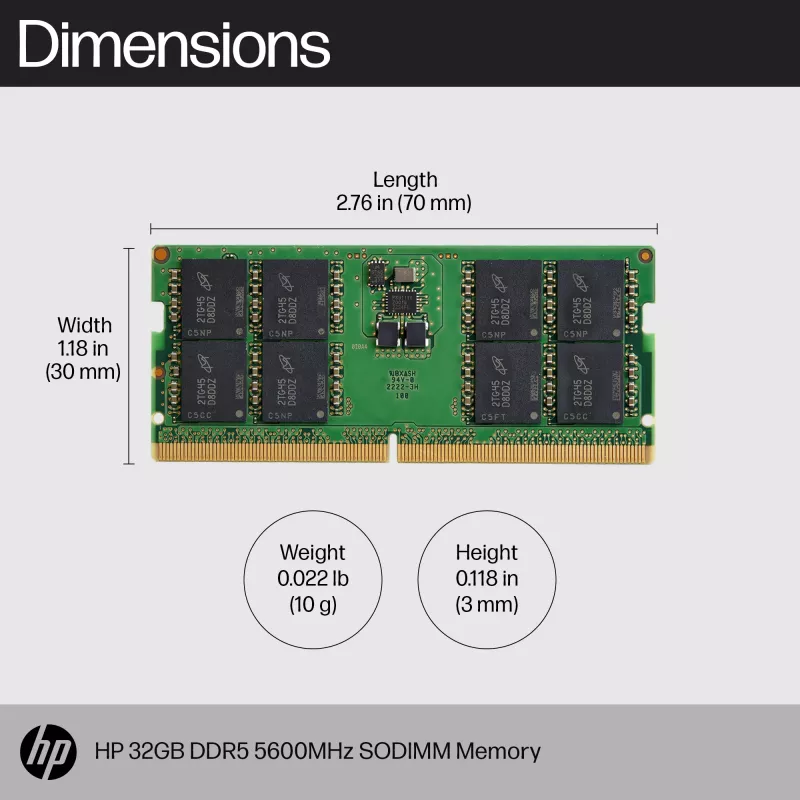 HPE - DDR5 - module - 32 GB - SO-DIMM 262-Pin - 5600 MHz / PC5-44800 1.1 V