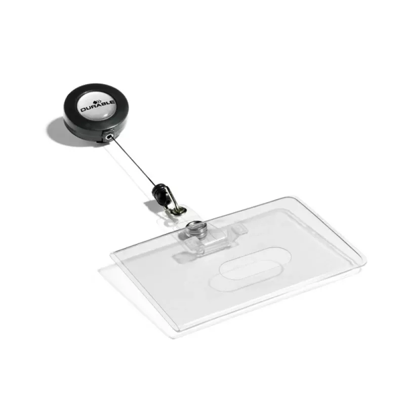 Durable 8016 liggende badgehouder transparant 10 stuks