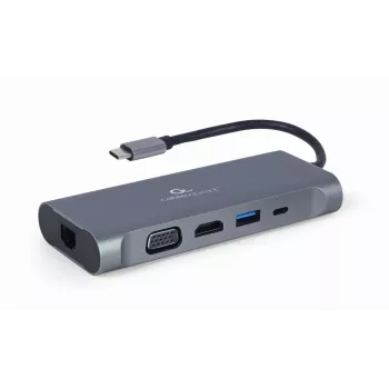 Gembird A-CM-COMBO7-01 notebook-dock/poortreplicator USB 3.2 Gen 1 (3.1 Gen 1) Type-A grijs