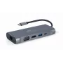 Gembird A-CM-COMBO7-01 notebook-dock/poortreplicator USB 3.2 Gen 1 (3.1 Gen 1) Type-A grijs