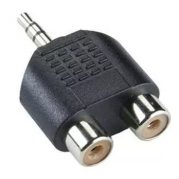 Sbox 3,5 mm stekker naar 2 x 3,5 mm bus adapter AD.3.5-2X3.5