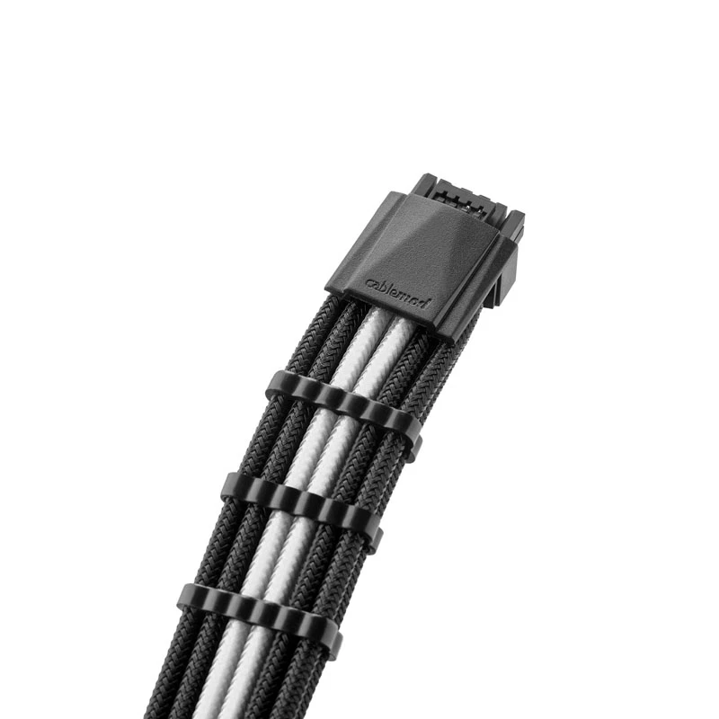 CableMod PRO ModMesh 12VHPWR kabelverlengset CM-PCAB-16P3KIT-NKKW-3PK-R-SS, zwart/wit