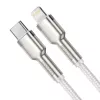 USB-C naar Lightning kabel Baseus Cafule 1 m, 20 W, zinkbehuizing, wit