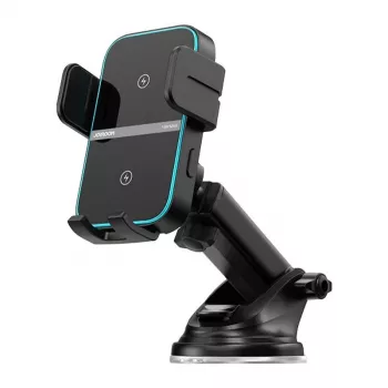 Dashboard-smartphonehouder met draadloze lader Wozinsky — zwart