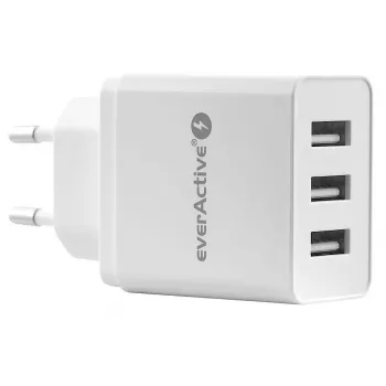 Everactive telefoonoplader 3X USB 3, 4A wit