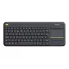 Logitech Wireless Touch-toetsenbord K400 Plus - toetsenbord - draadloos - 2.4 GHz - Zwitsers - zwart
