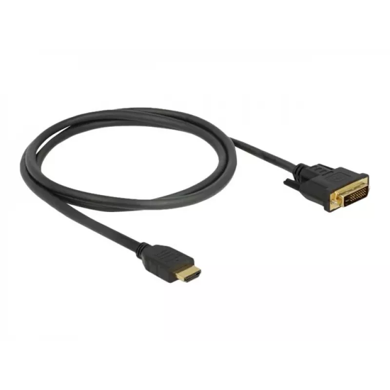 DeLOCK 85652 videokabeladapter 1 m HDMI type A (standaard) DVI zwart (85652)