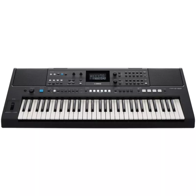 Keyboard YAMAHA PSR-E483 — 61-toetsen draagbaar arranger-keyboard met aanslagdynamiek en USB-MIDI