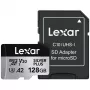 Flashgeheugen Lexar 128 GB UHS-I MicroSDXC Professional SILVER PLUS