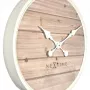 NeXtime klok 3134wi Plank, Ø50 cm, wand, wit