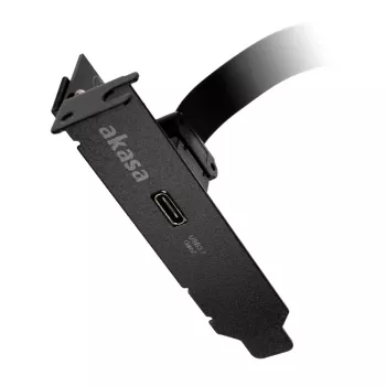 Akasa Low Profile PCI Bracket Adapter USB 3.1 Type-C - zwart - adapter - digitaal/data
