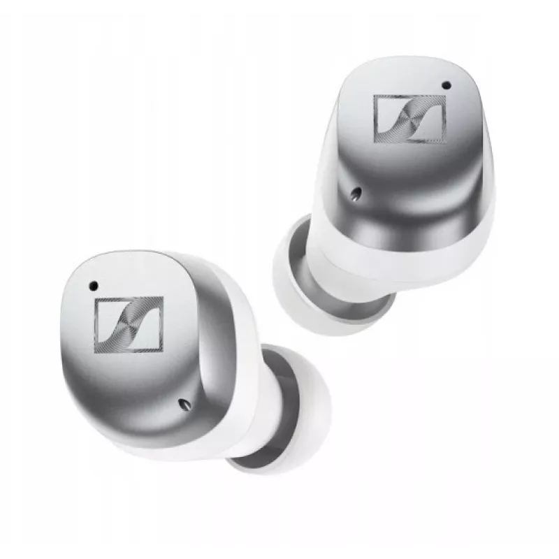 SENNHEISER Momentum MTW4 draadloze Bluetooth noise-cancelling sport-oordopjes - wit & zilver