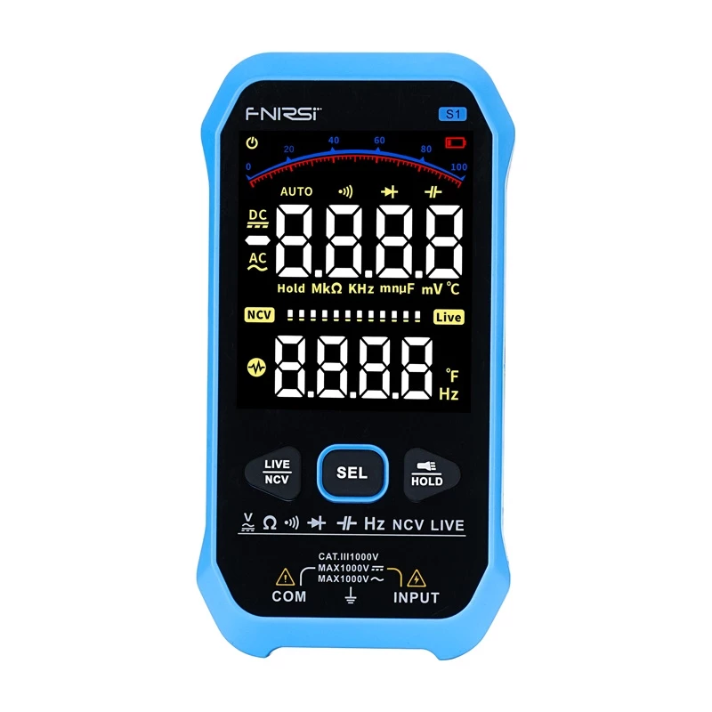 Digitale multimeter Fnirsi FNIRSI S1 6000 counts auto-range achtergrondverlichting
