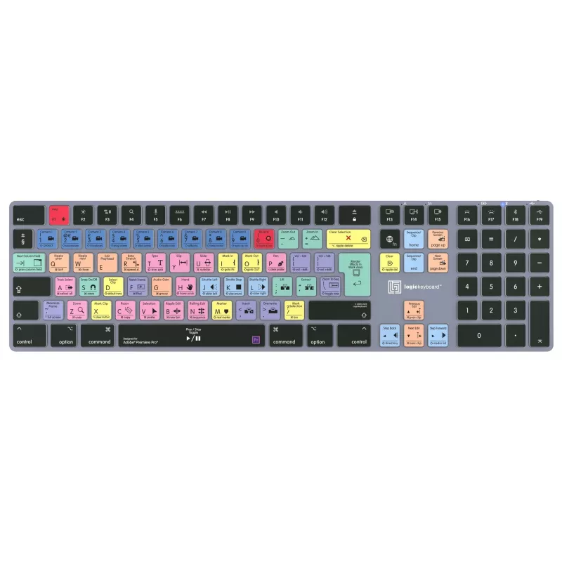Logickeyboard LKB-PPROCC-TM-UK Adobe Premiere Pro CC Titan toetsenbord, UK-indeling, Mac